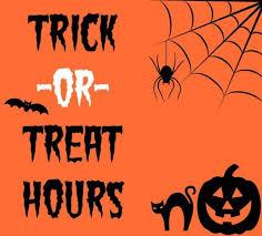 Trick or treat times and stuff!