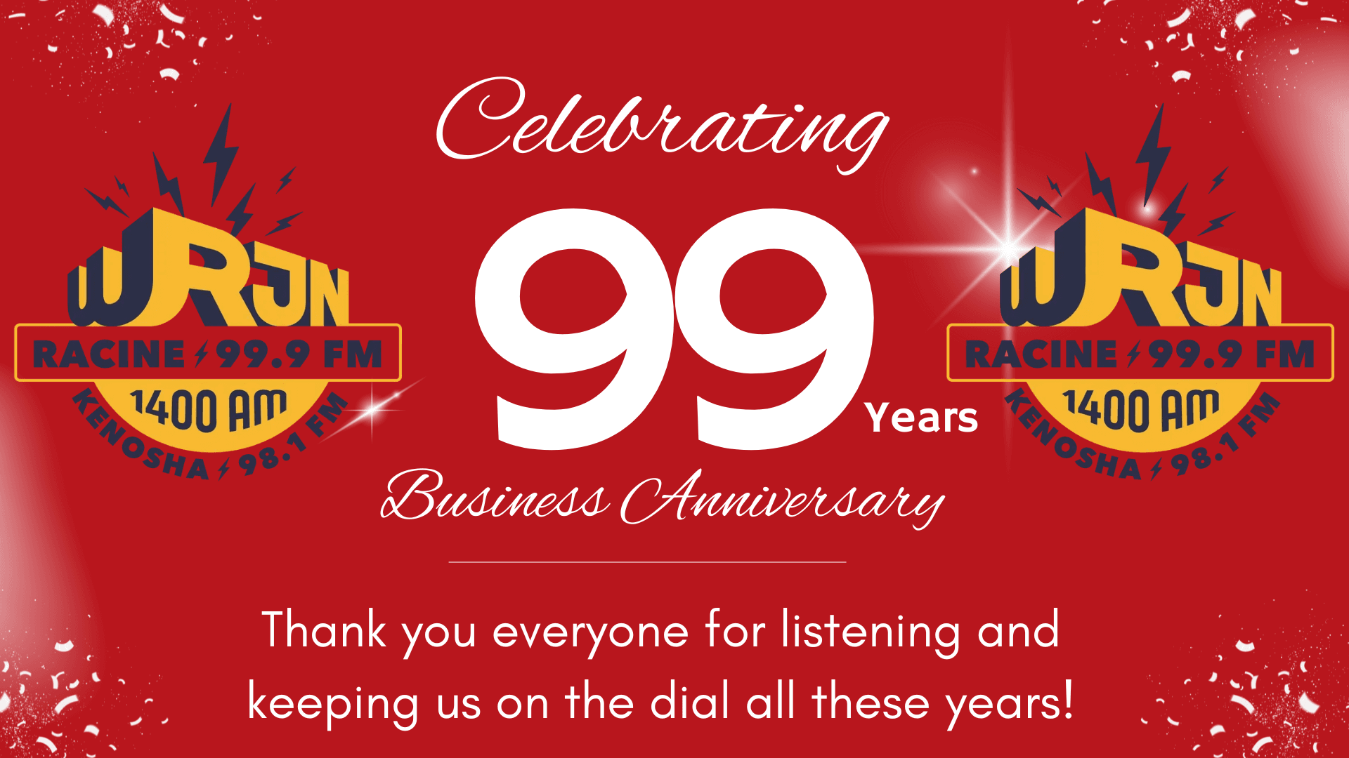 WRJN Celebrates 99 Years!